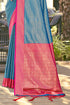 Deeva Sarees Olympic Blue Banarasi Silk Saree